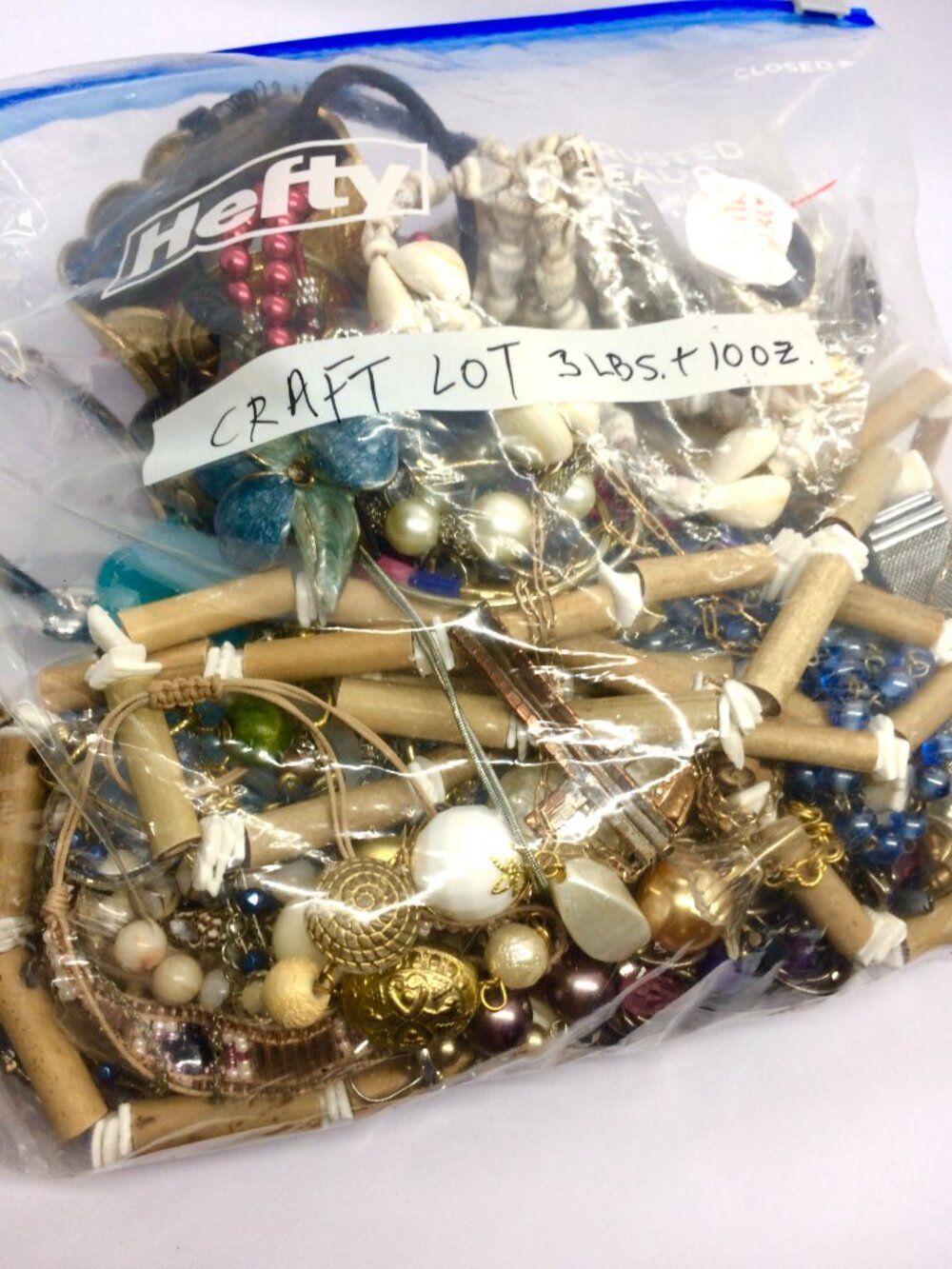 CRAFT JUNK JEWELRY LOT FOR CRAFTING REPURPOSE ART HARVESTING 3+ lbs